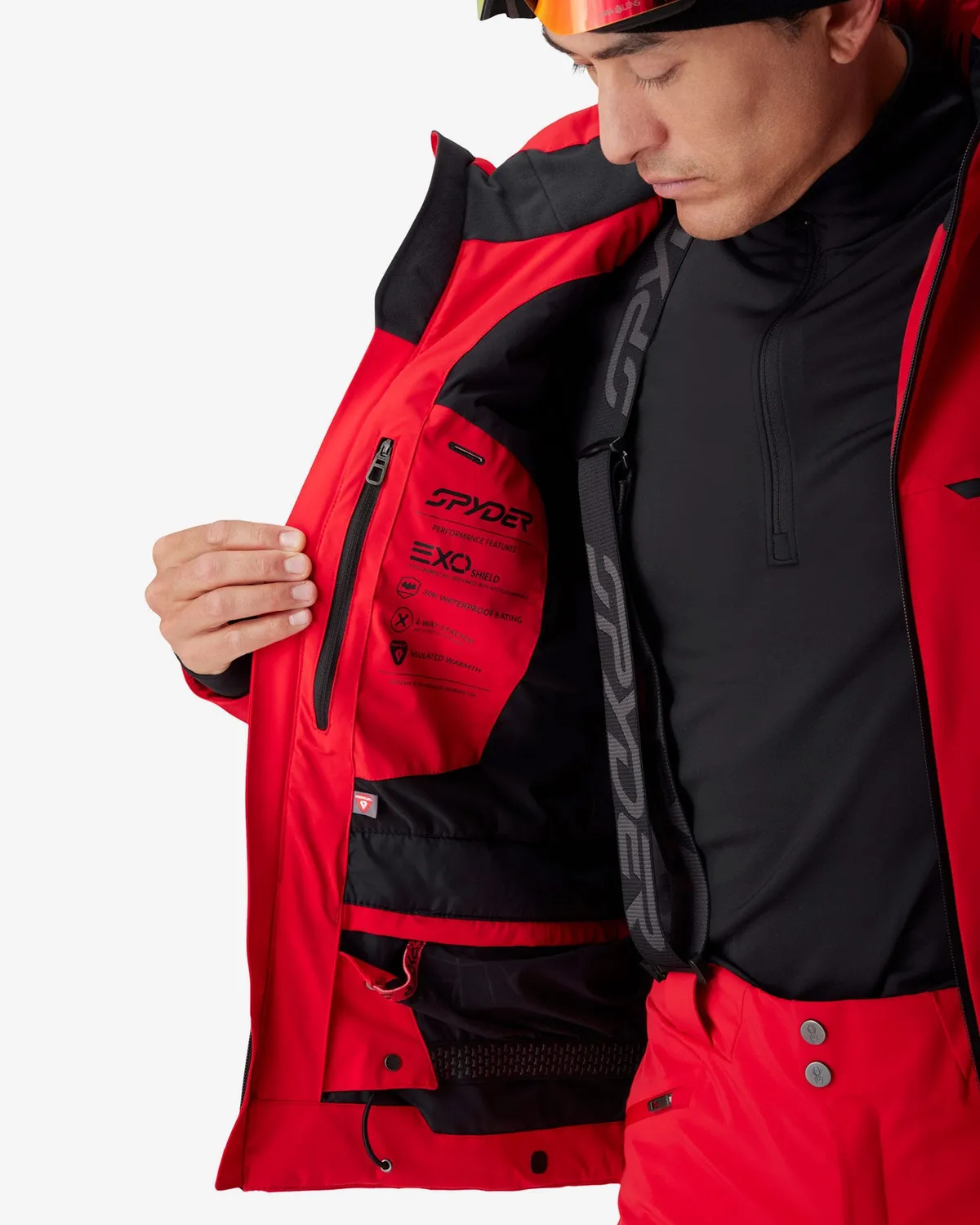 Spyder Monterosa skijakke herre Spyder Red 30K vanntett