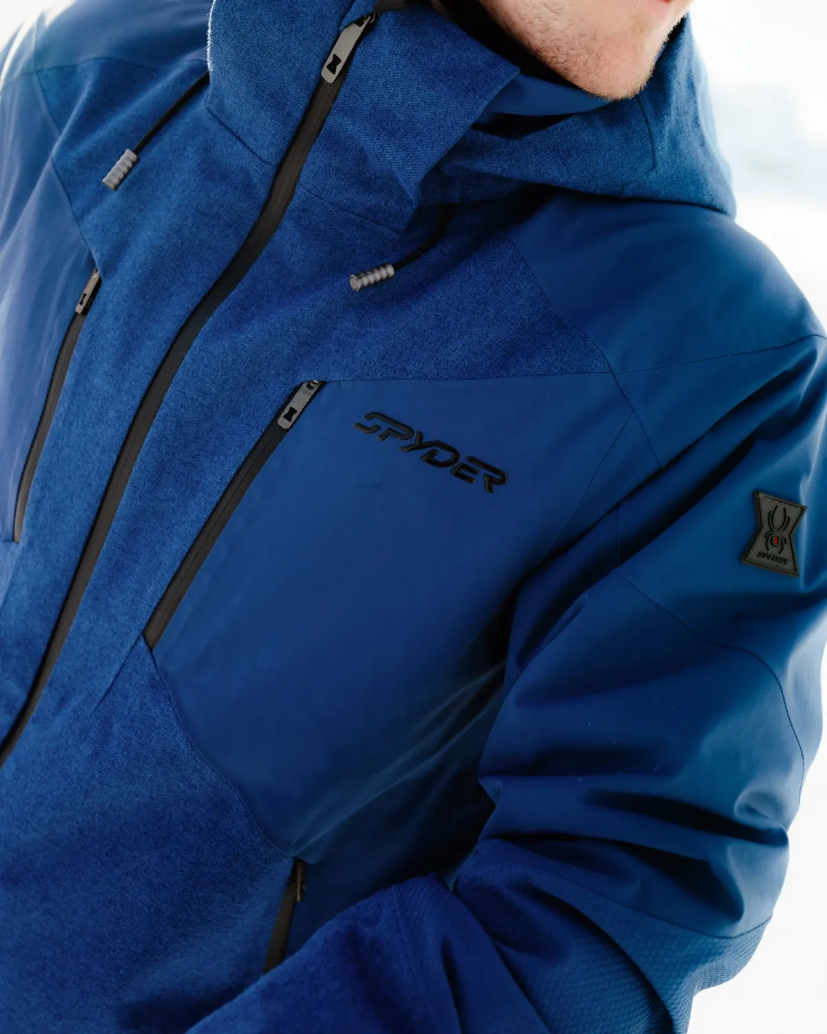 Spyder Alyeska Melange Jacket skijakke indigo melange S