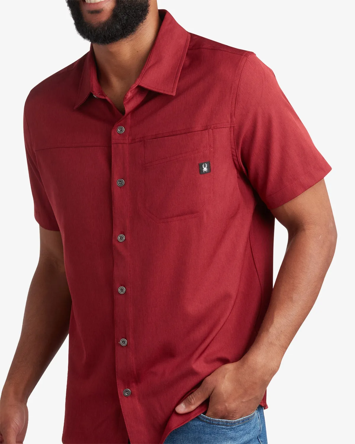 Spyder Mini Stripe Polo piké herre rød stripet