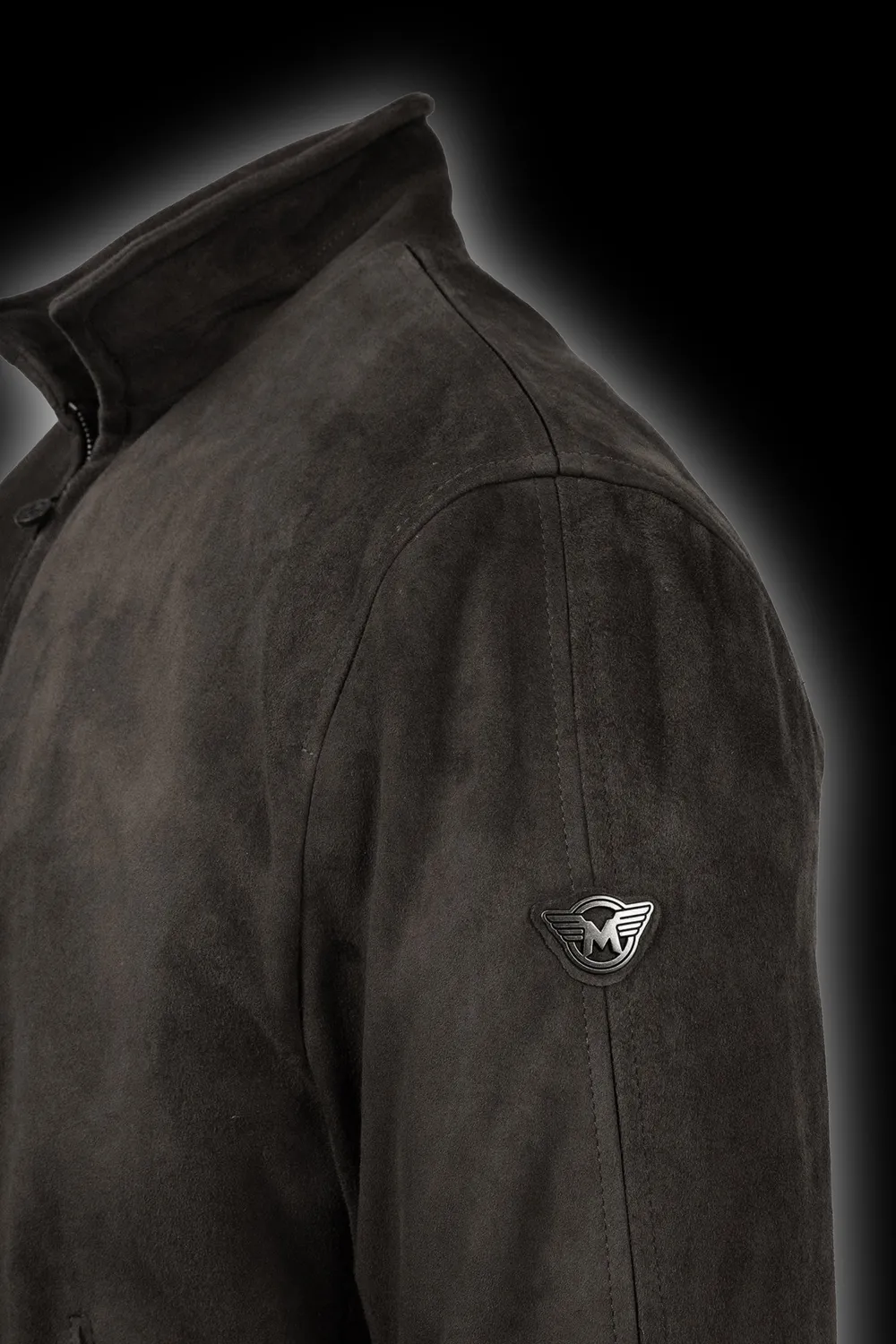 Matchless Craig semsket jakke deep grey bomber