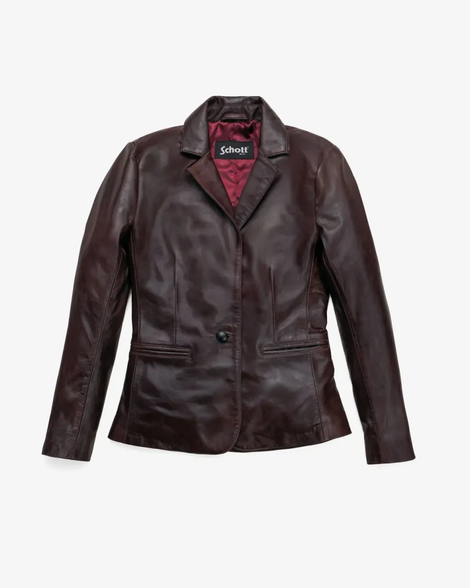 Schott NYC 2530W blazer brun 24" enkeltknapp