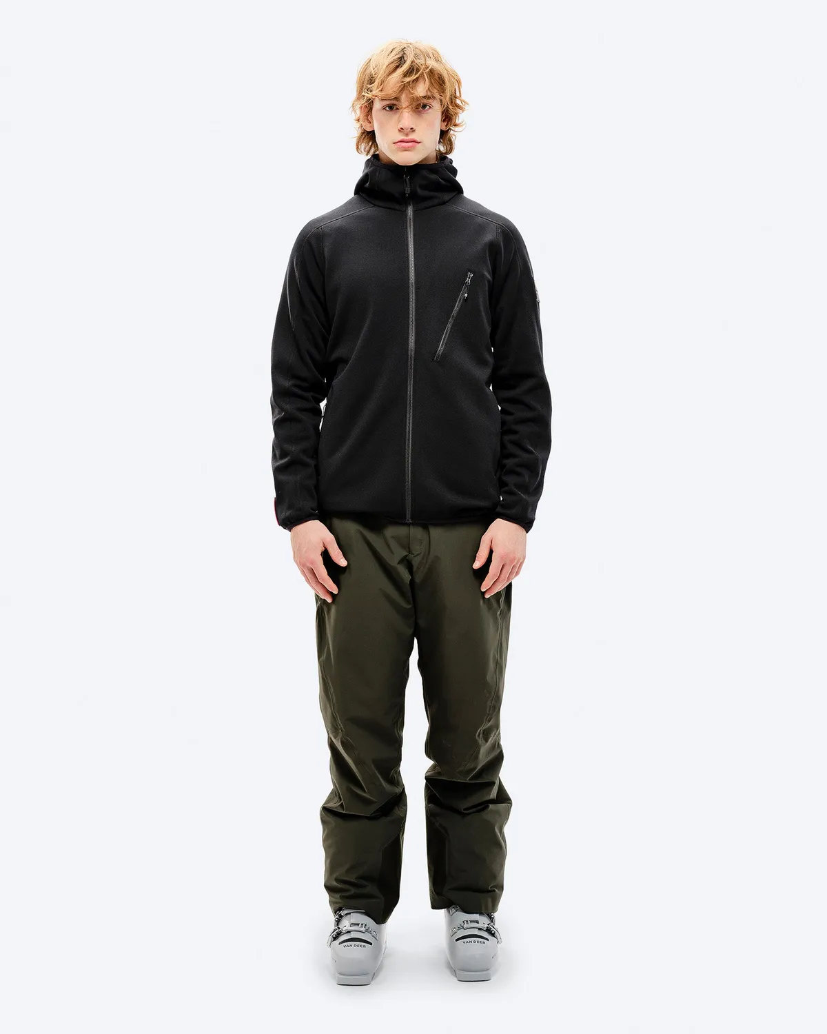 The Mountain Studio M-7 Tech Fleece Hood fleecejakke Black Onyx