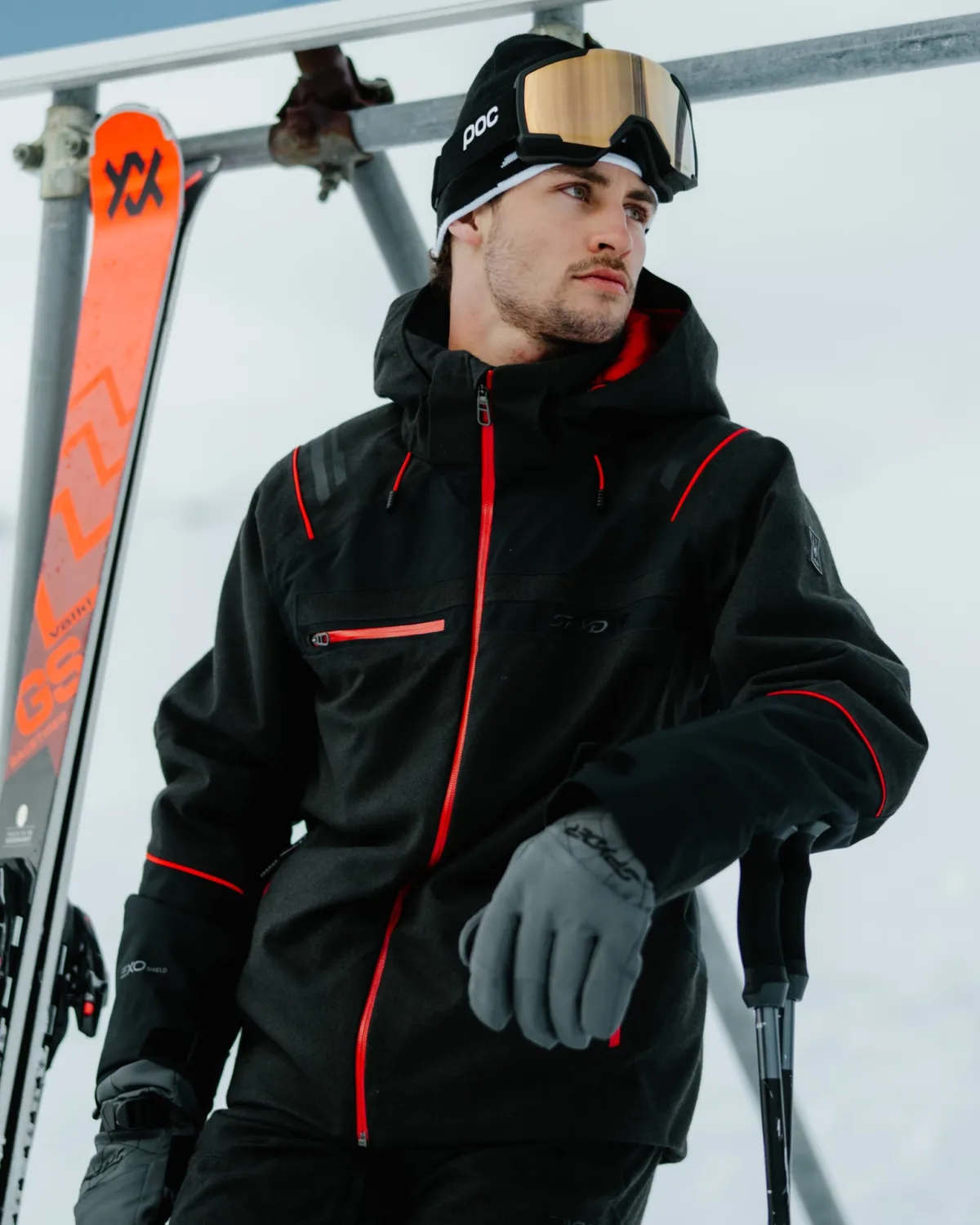 Spyder Titan Jacket skijakke Black Melange herre