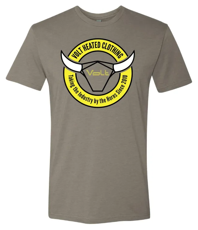 VoltHeat Grey Bull t-skjorte grå crew neck