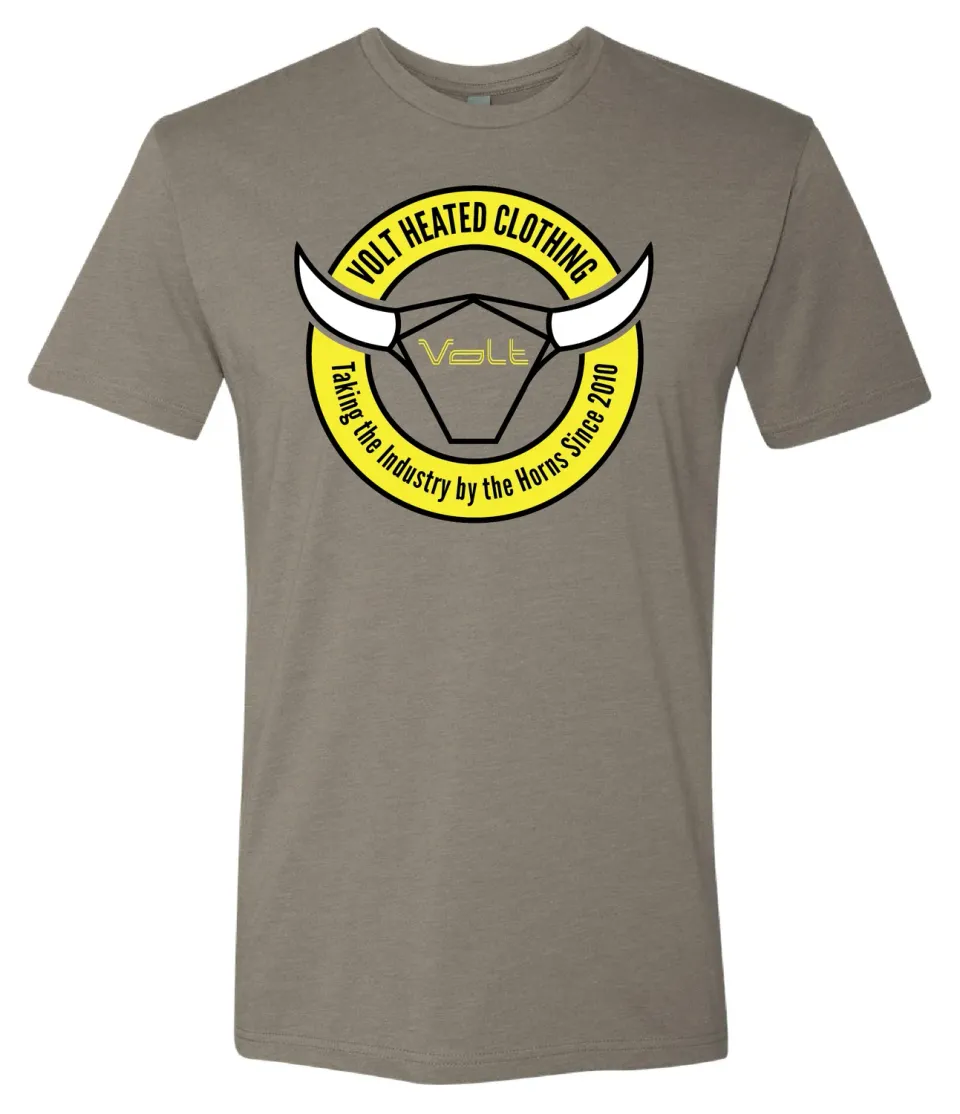 VoltHeat Grey Bull t-skjorte grå crew neck