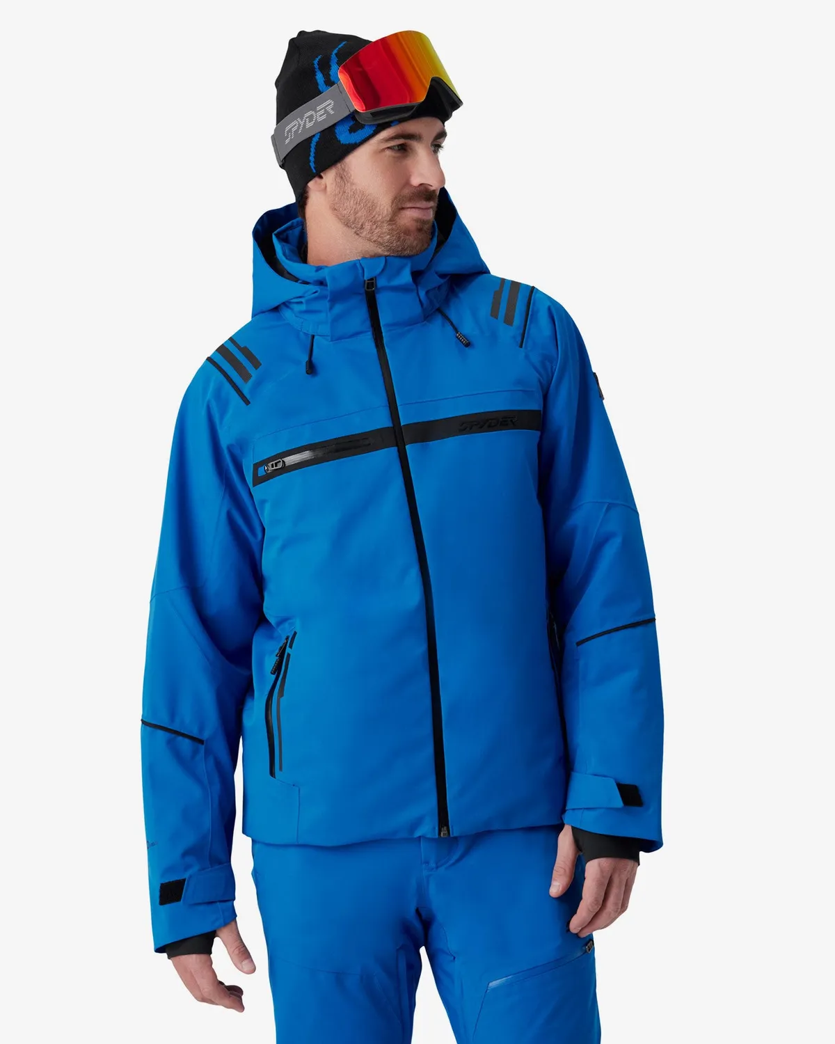 Spyder Titan skijakke herre Bold Blue – vanntett