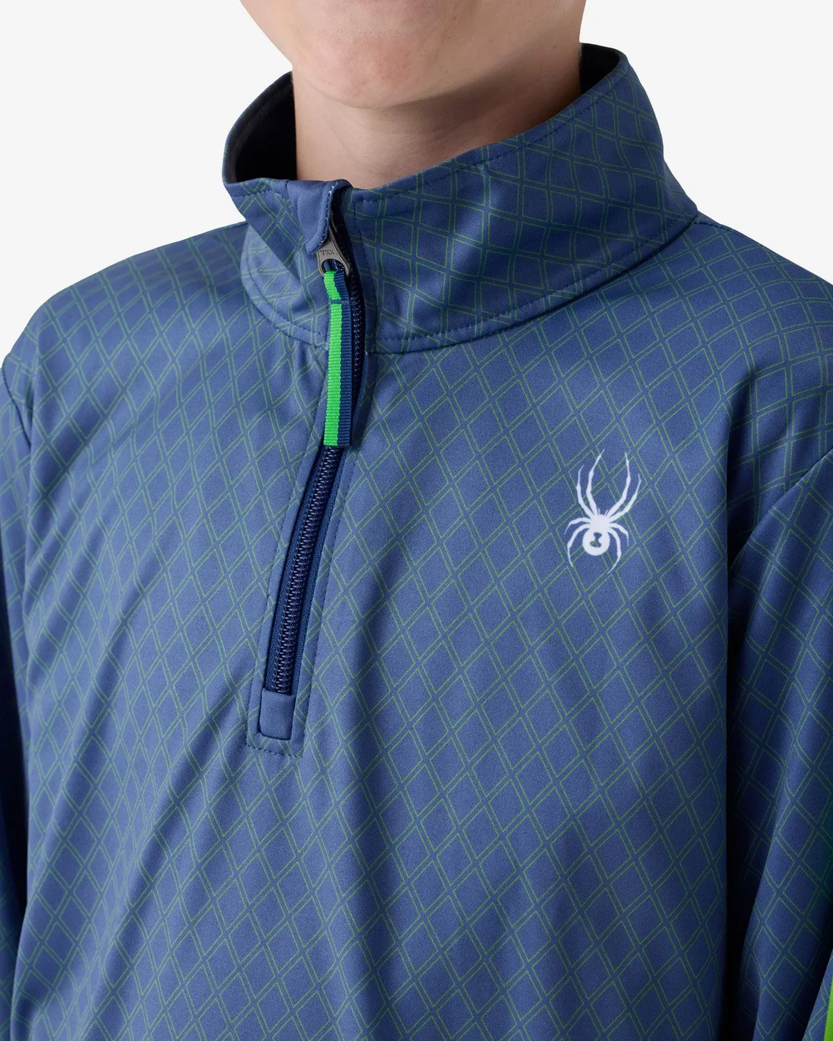 Spyder Jacobs halfzip genser gutt Strobe Green UPF50