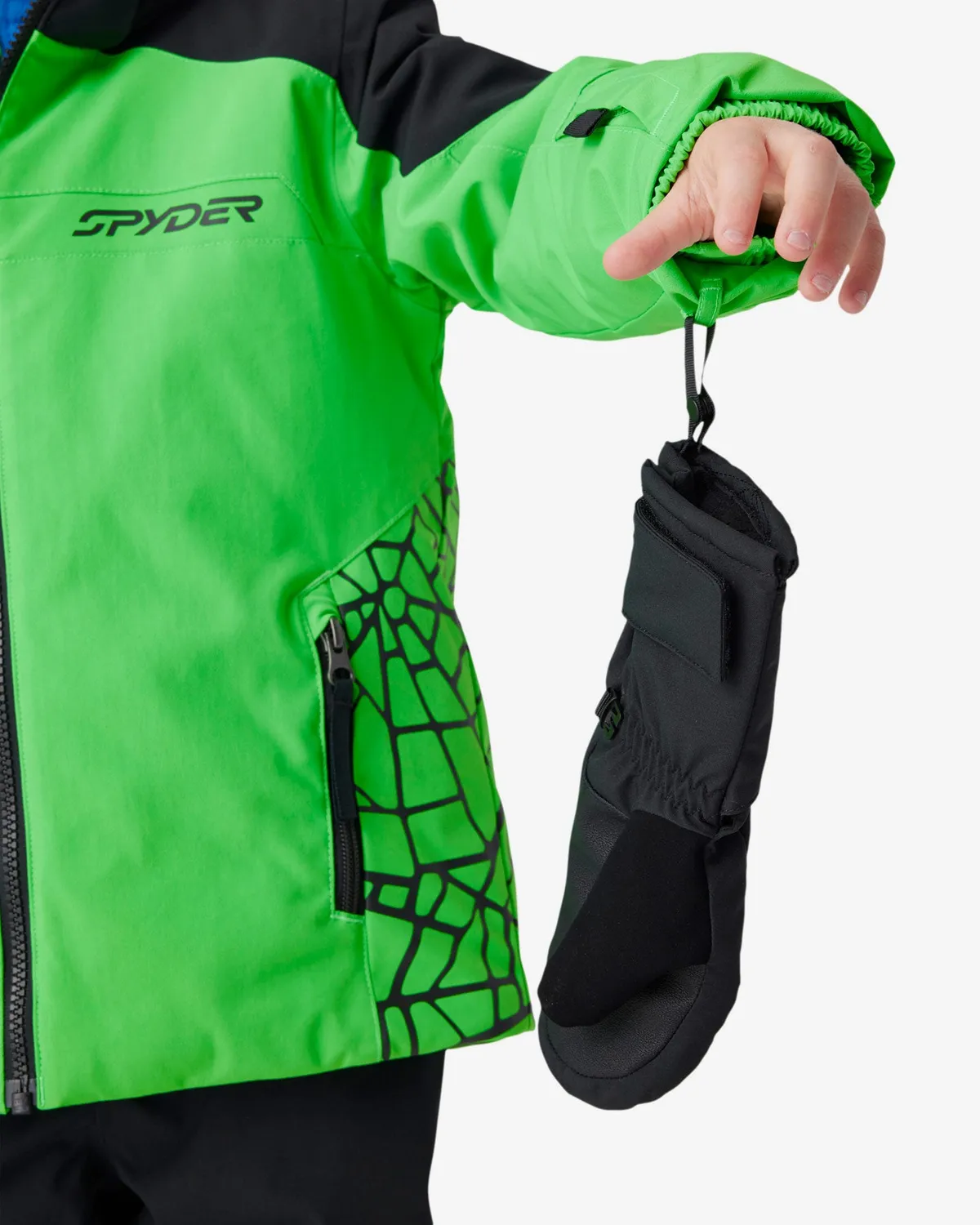 Spyder Challenger skijakke gutt Strobe Green 10K