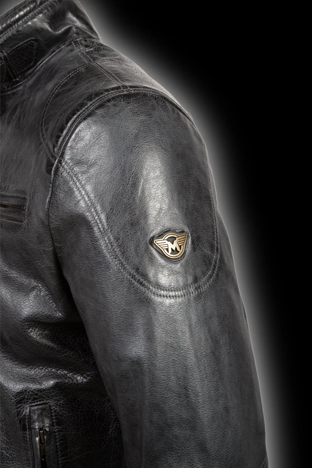 Matchless Osborne skinnjakke antique black bivoks