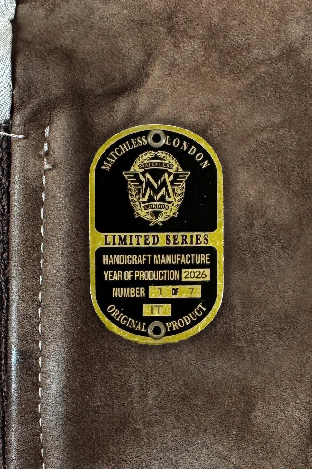 Matchless British Bomber skinnjakke RAF-burnt nubuck
