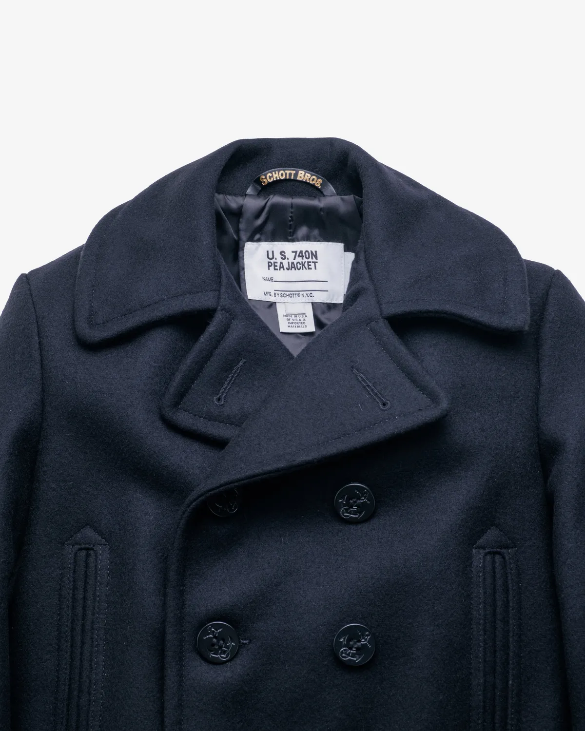 Schott NYC 782USA peacoat marineblå – 32oz ull