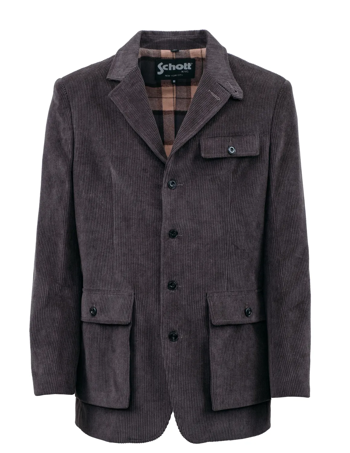 Schott NYC 8520 blazer brun kordfløyel bomull