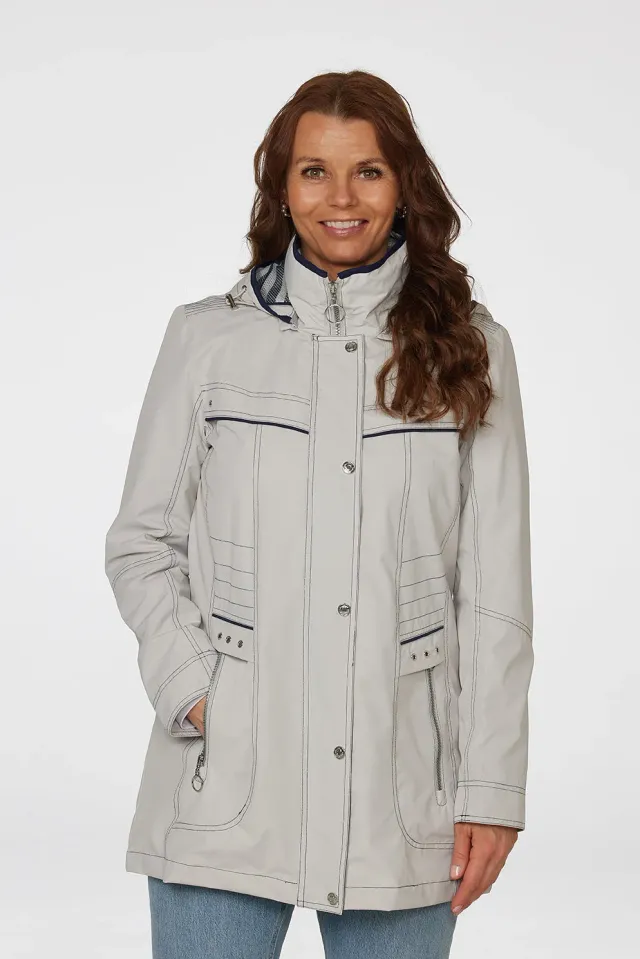 Windfield Danwear Bea regnjakke sand/navy vanntett