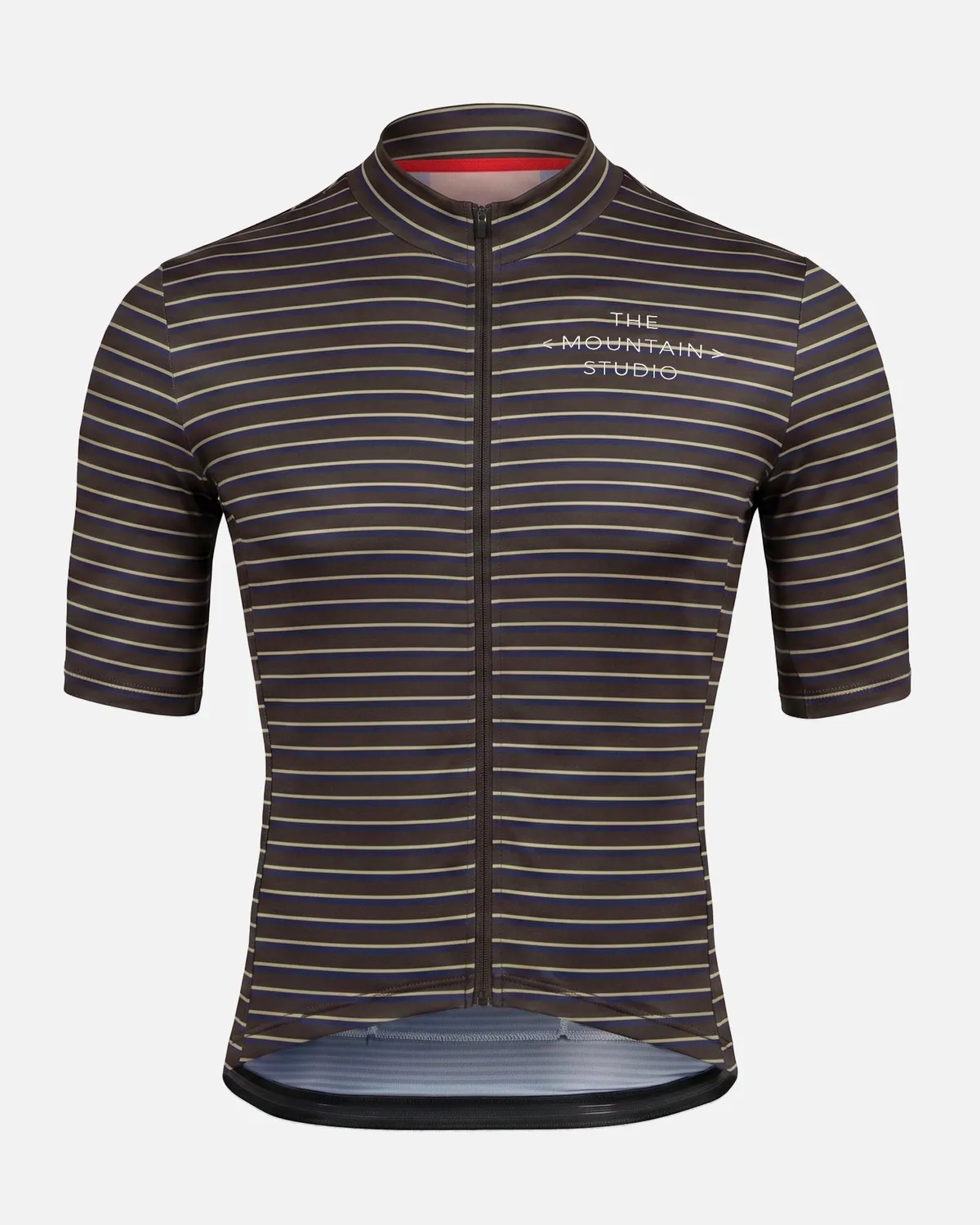The Mountain Studio T-17 Gravel Stripe sykkeltrøye Peat stretch