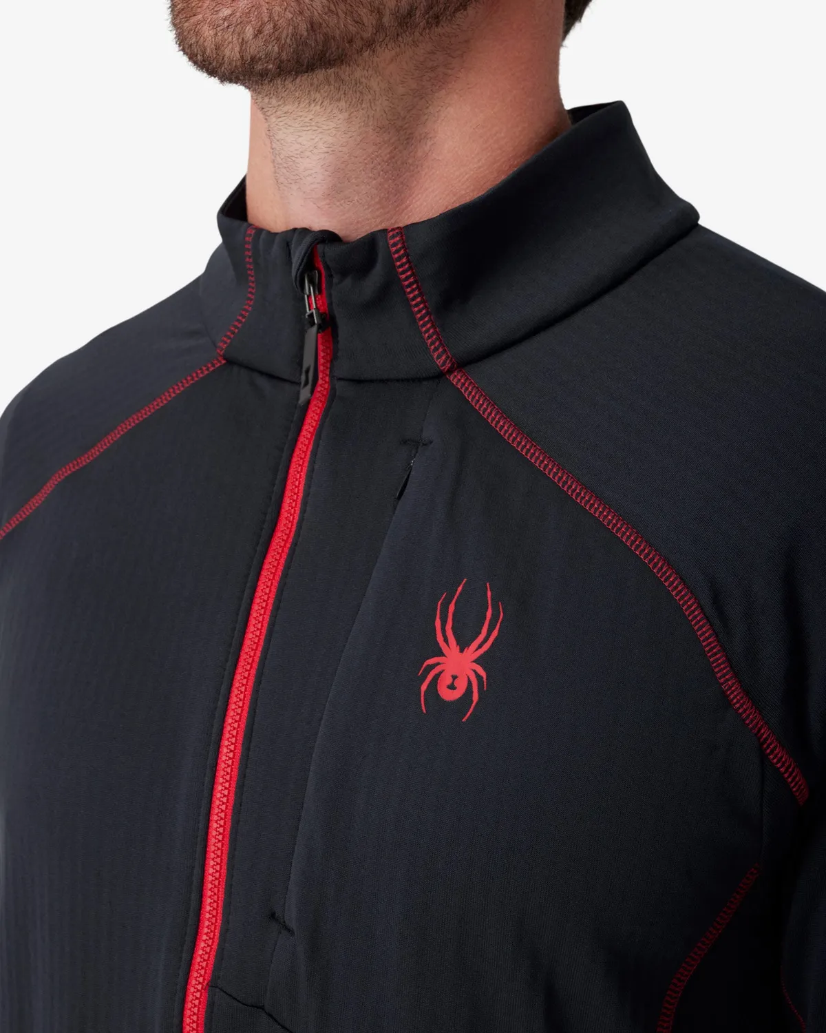 Spyder Gridweb Fleece fleecejakke Spyder Red stretch
