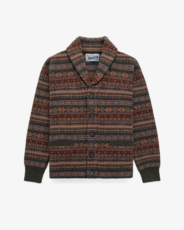 Schott NYC SW2129 cardigan grå ull