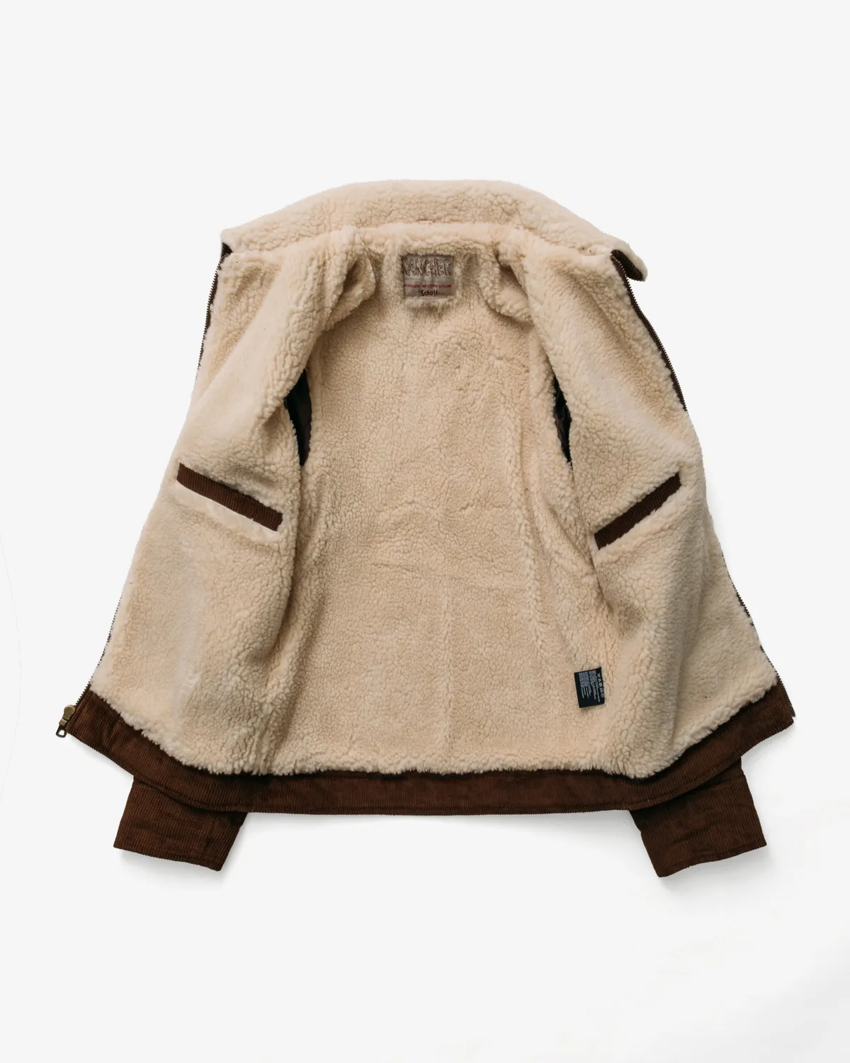 Schott NYC 8524 jakke Brown – kordfløyel vokset