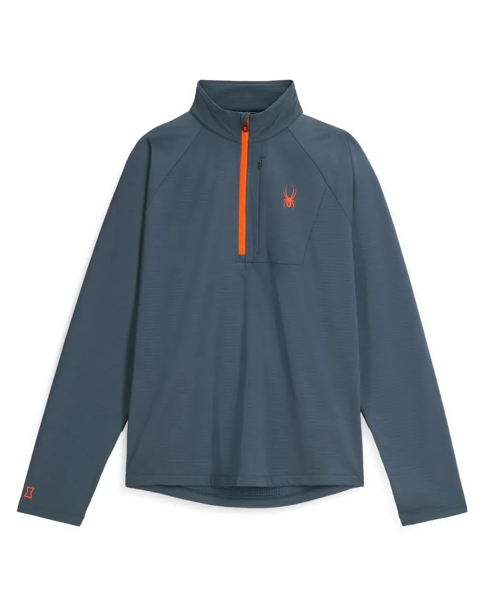 Spyder Gridweb Half Zip fleecegenser slate blue pustende
