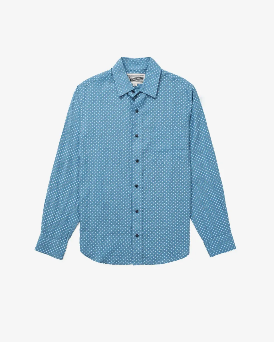 Schott NYC SH2516 arbeidsskjorte Light Blue