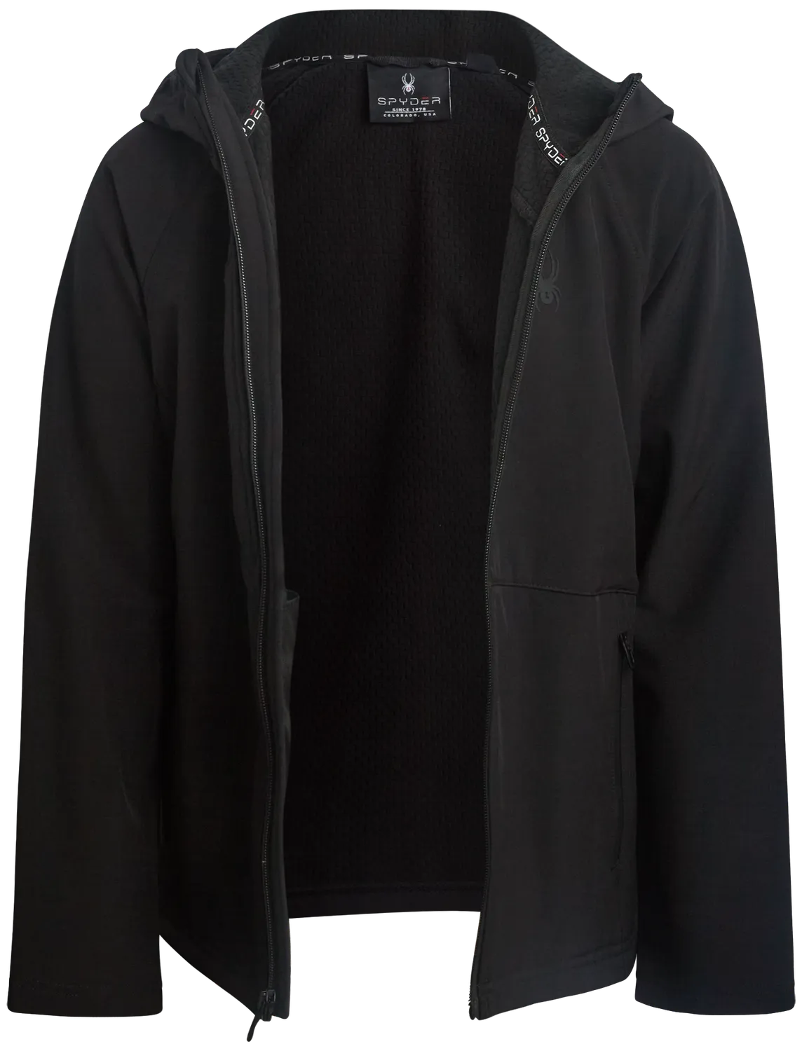 Spyder Softshell barnejakke gutt svart vindtett