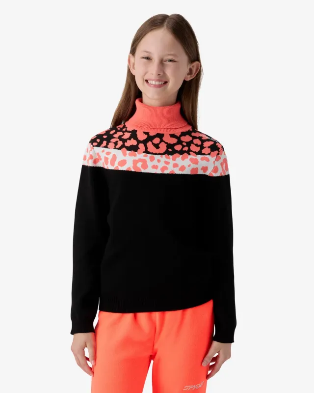 Spyder Flurry skigenser leopard jente rullekrage