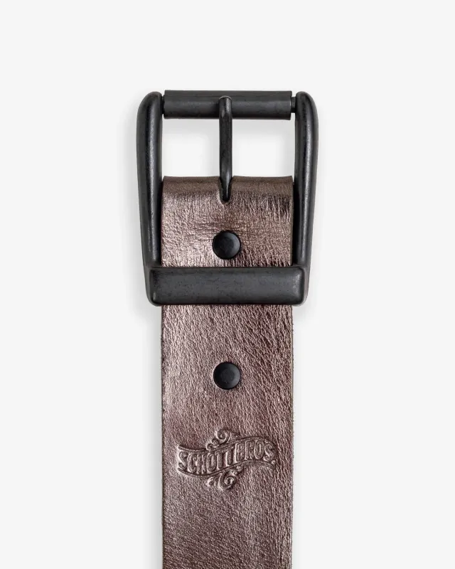 Schott NYC BLT24 belte pewter skinn rock