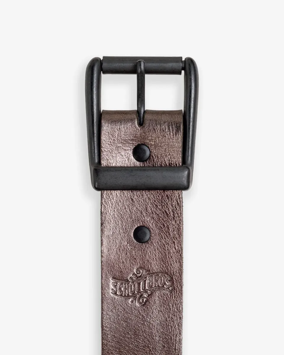 Schott NYC BLT24 belte pewter skinn rock