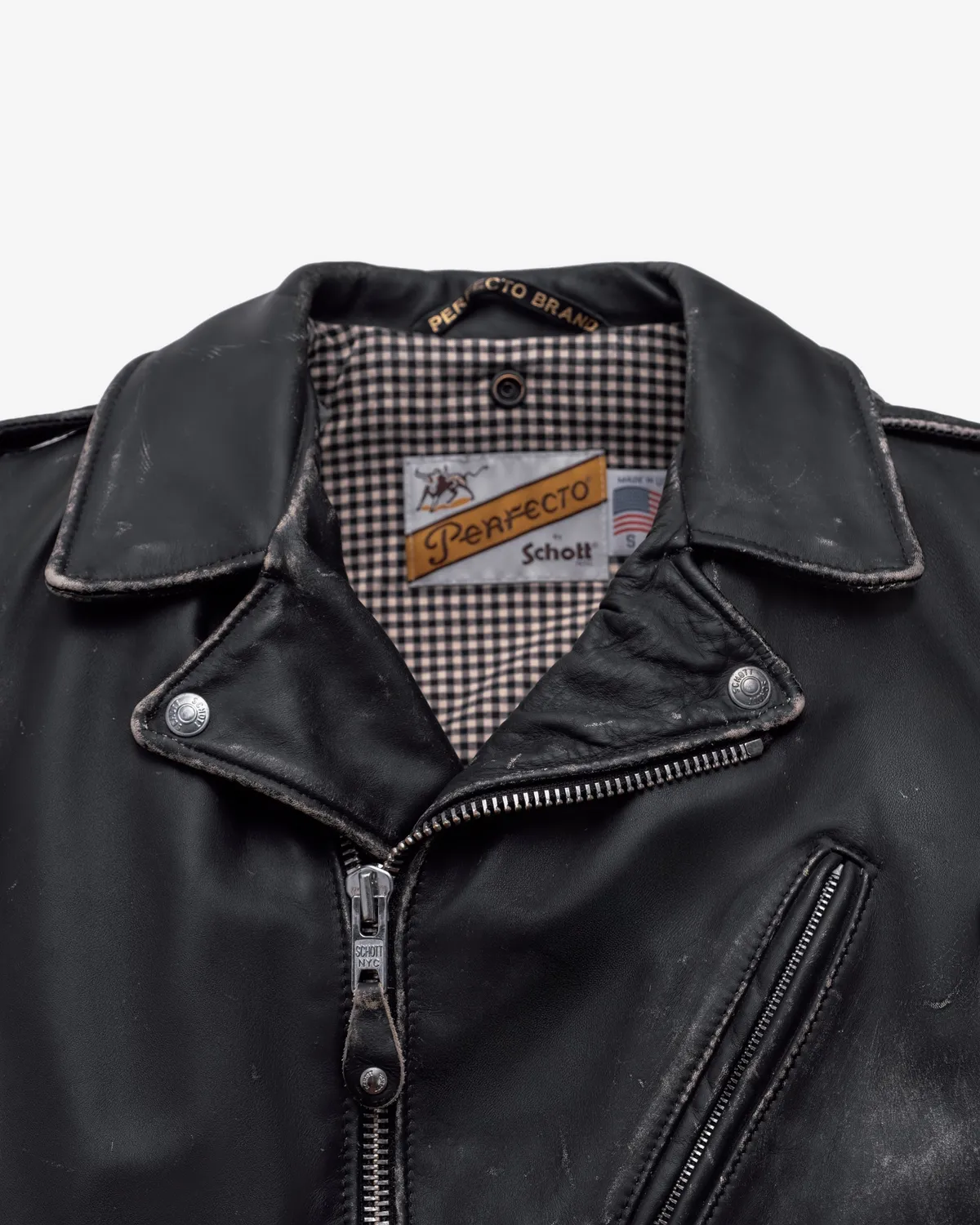 Schott NYC PER70 skinnjakke svart vintage