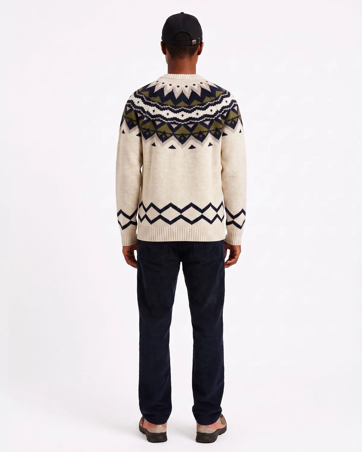 The Mountain Studio K-19 Ski Fair Isle genser lammeull Almond Milk