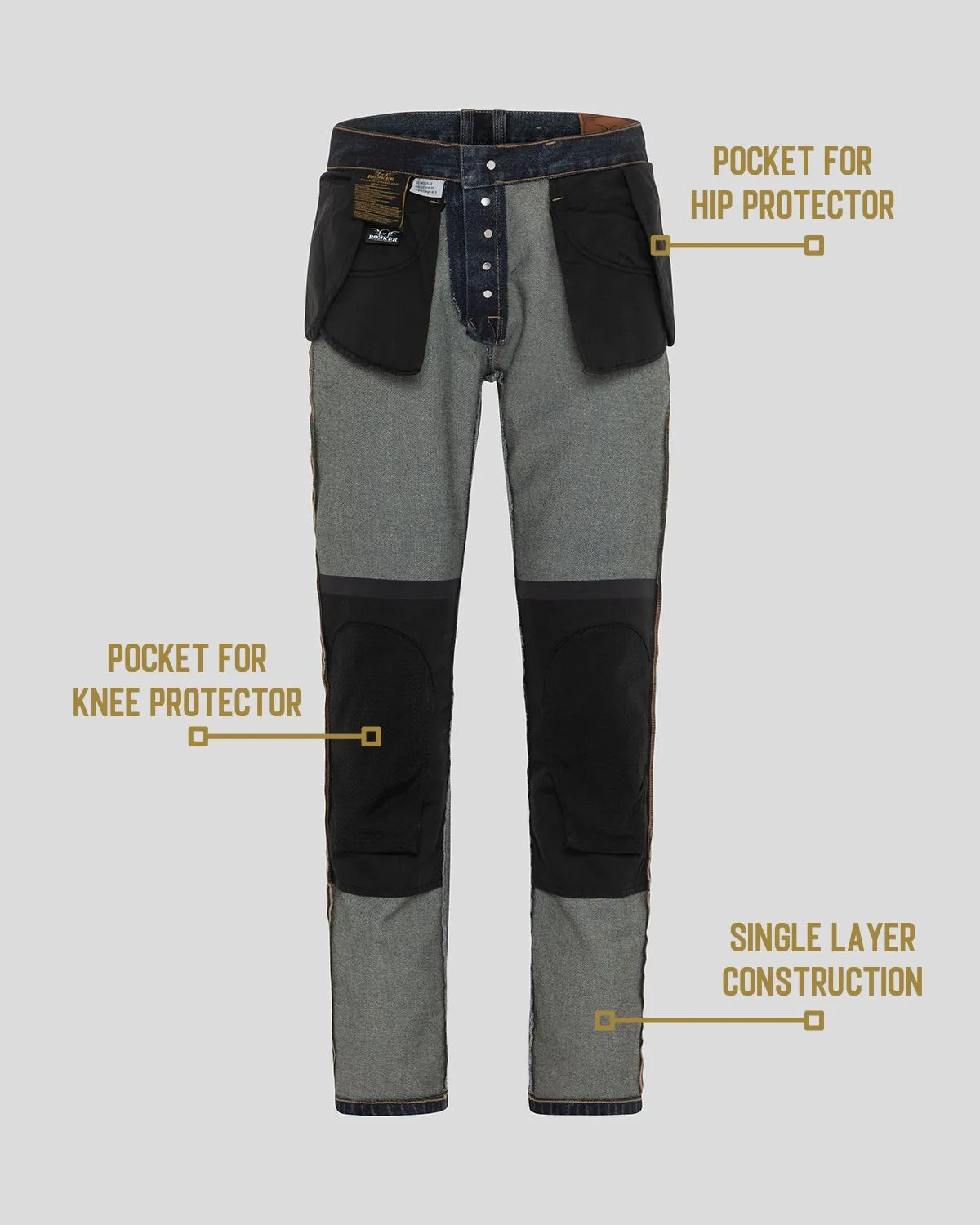 Rokker Rokkertech Straight MC-jeans AAA blå