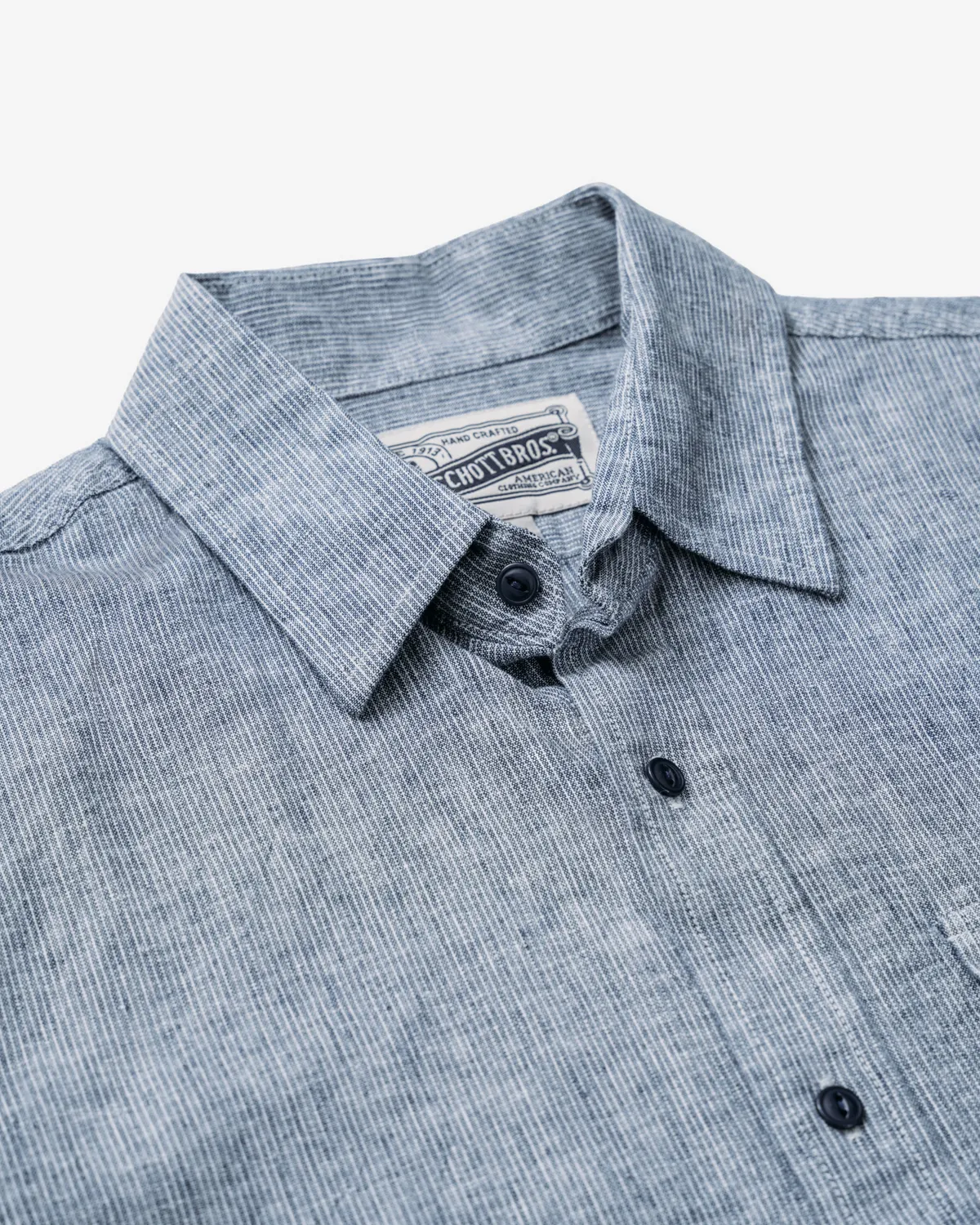 Schott NYC SS2304 arbeidsskjorte tick bomull