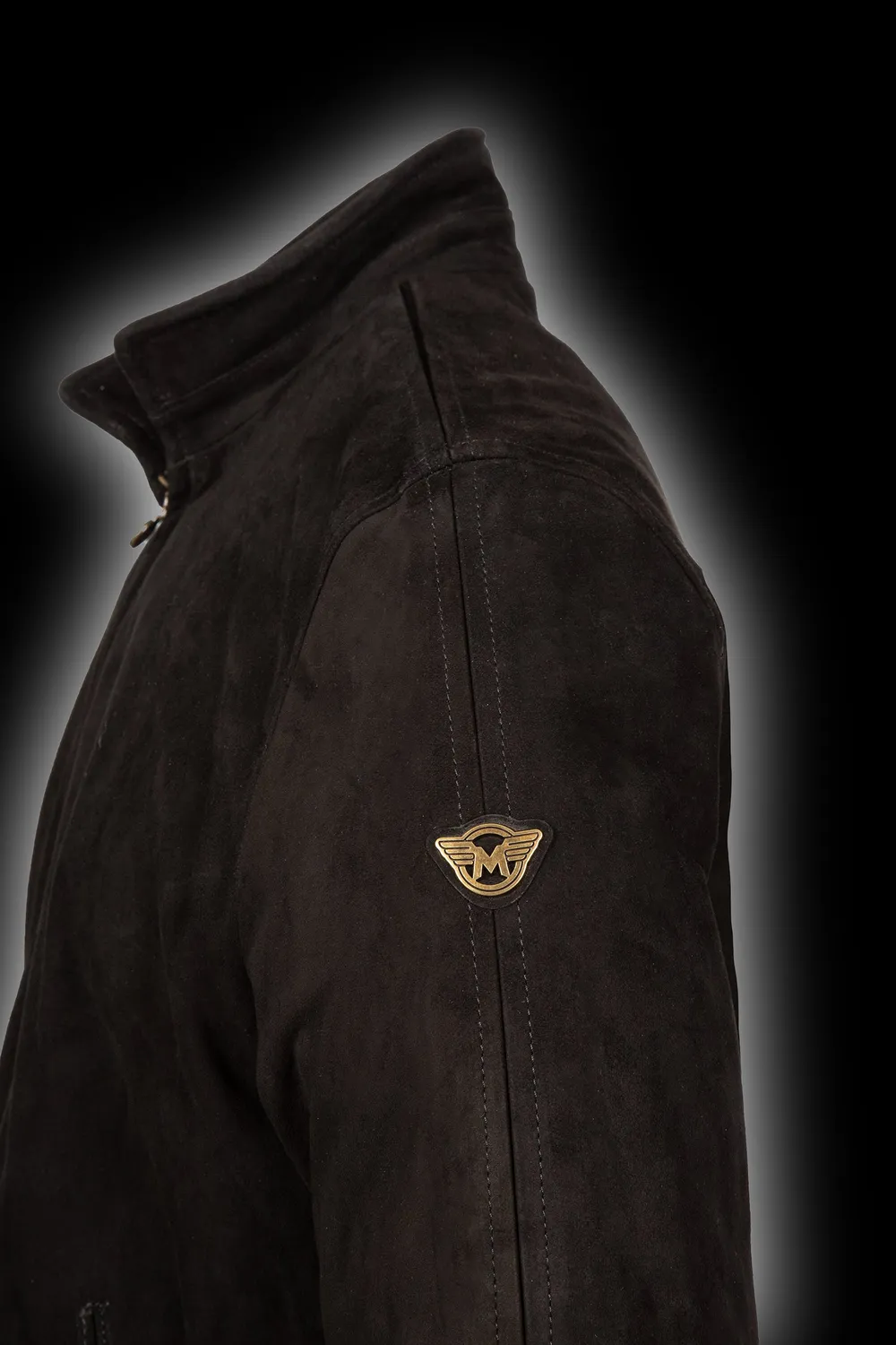 Matchless Craig Blouson skinnjakke svart semsket slim