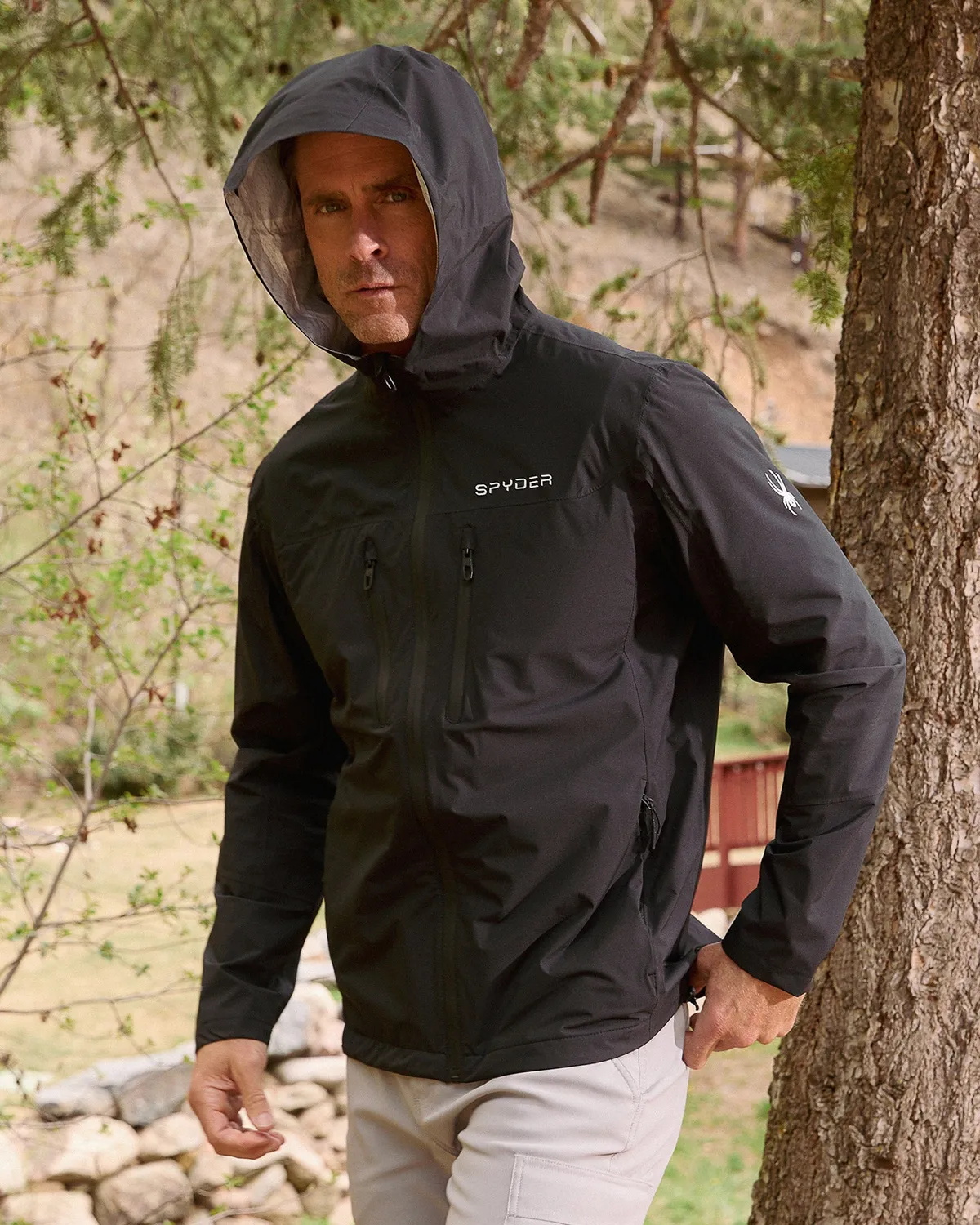 Spyder Overcast regnjakke Black – vanntett