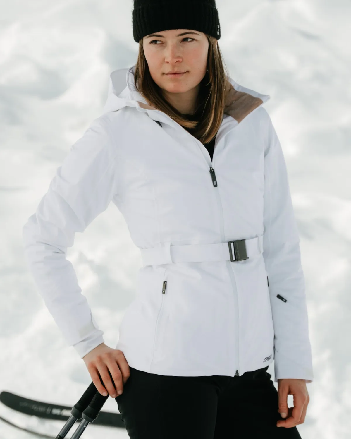 Spyder Latigo 38SD073601 skijakke hvit vanntett