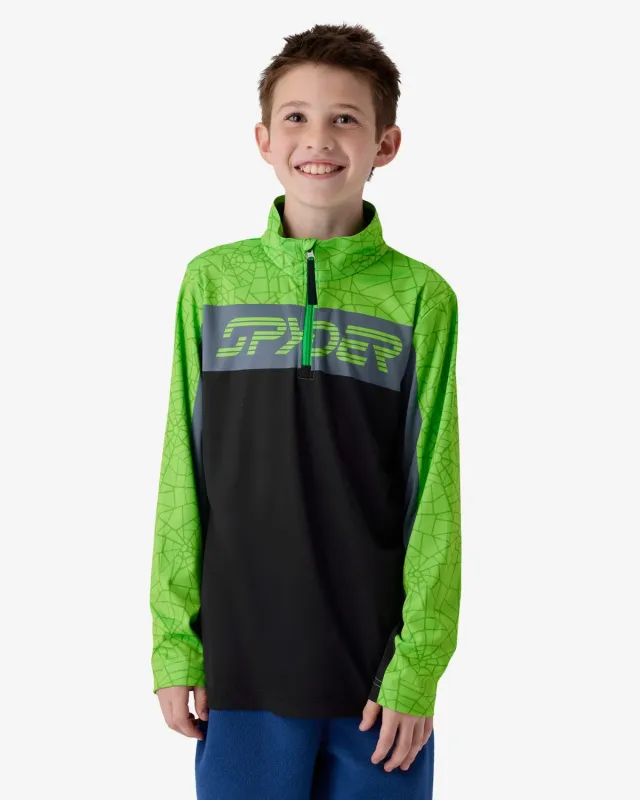 Spyder Jacobs halfzip genser barn Strobe Green Webs UPF50