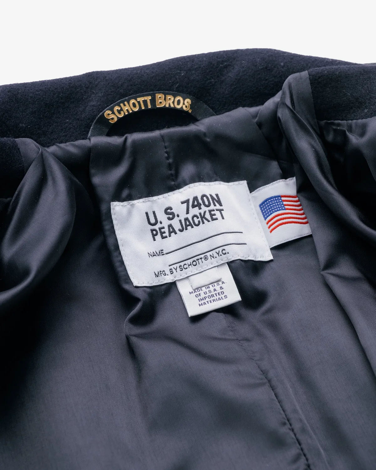Schott NYC 782USA peacoat marineblå – 32oz ull