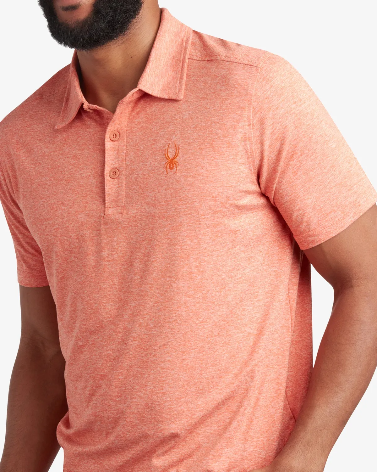 Spyder Jersey poloskjorte herre burnt orange stretch