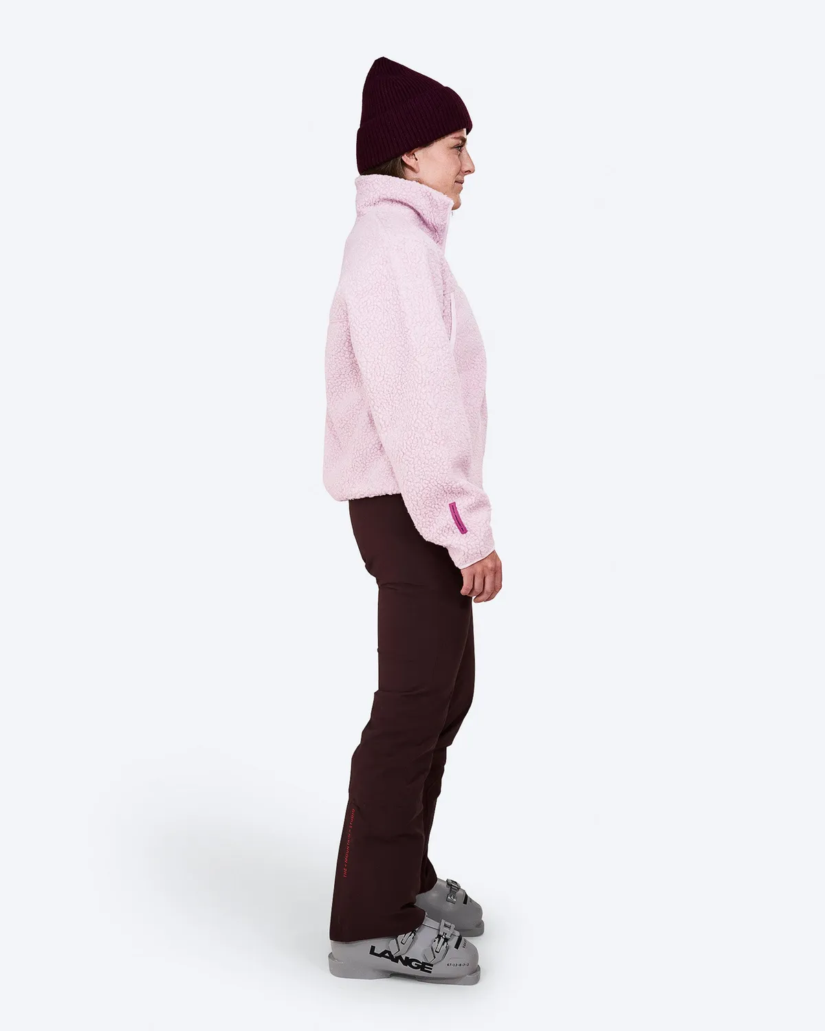 The Mountain Studio E-9 W fleecejakke dame Lilac Snow ull