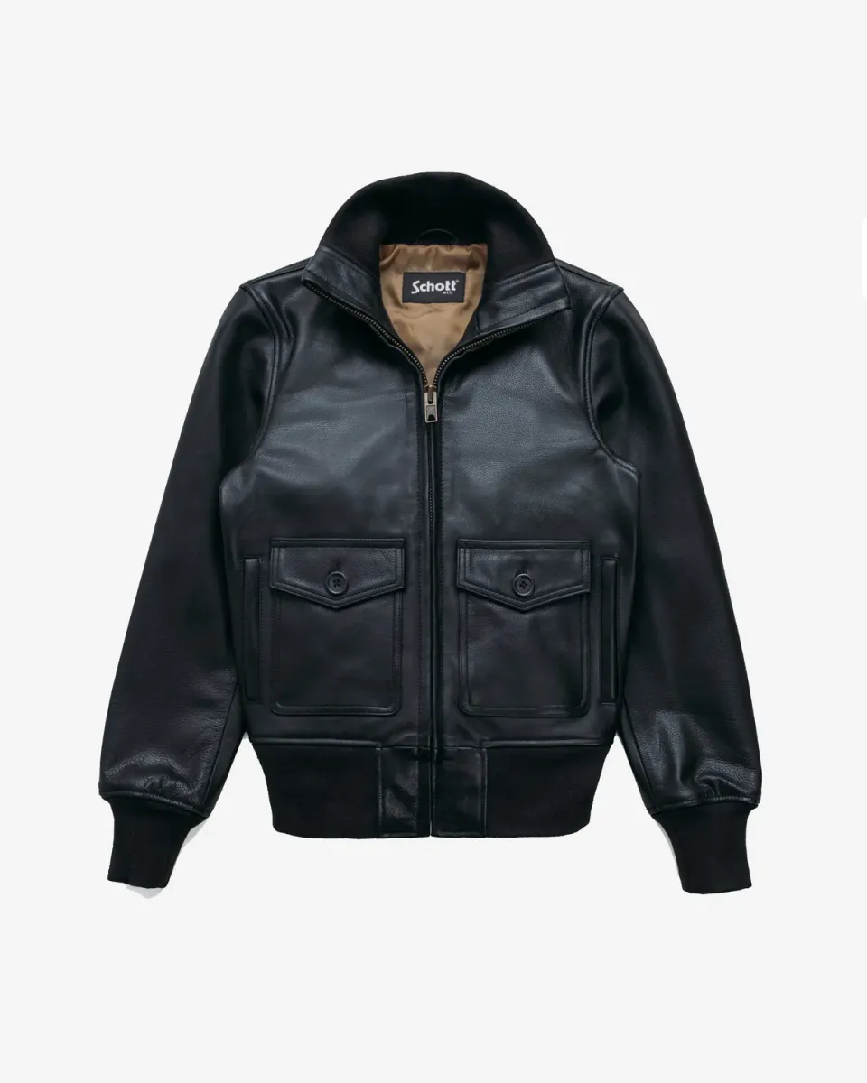 Schott NYC 2404W skinnjakke svart lett okseskinn