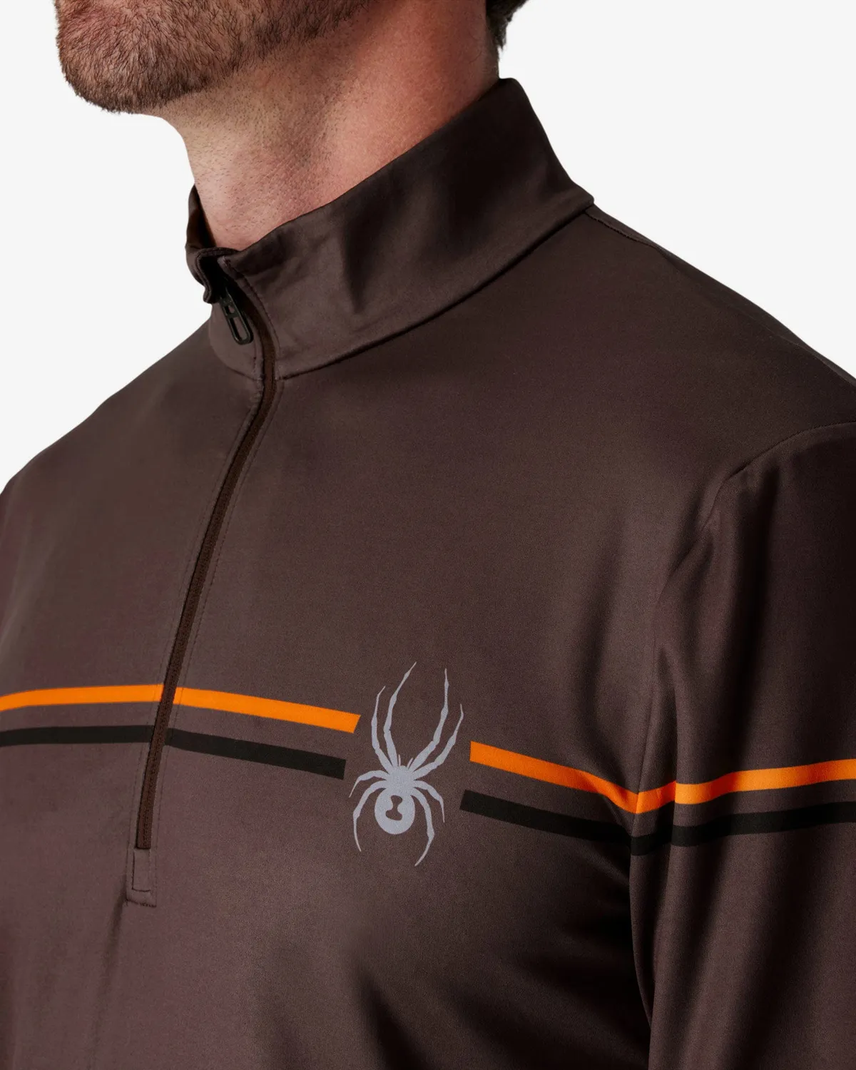 Spyder Legacy halfzip Mocha vindtett