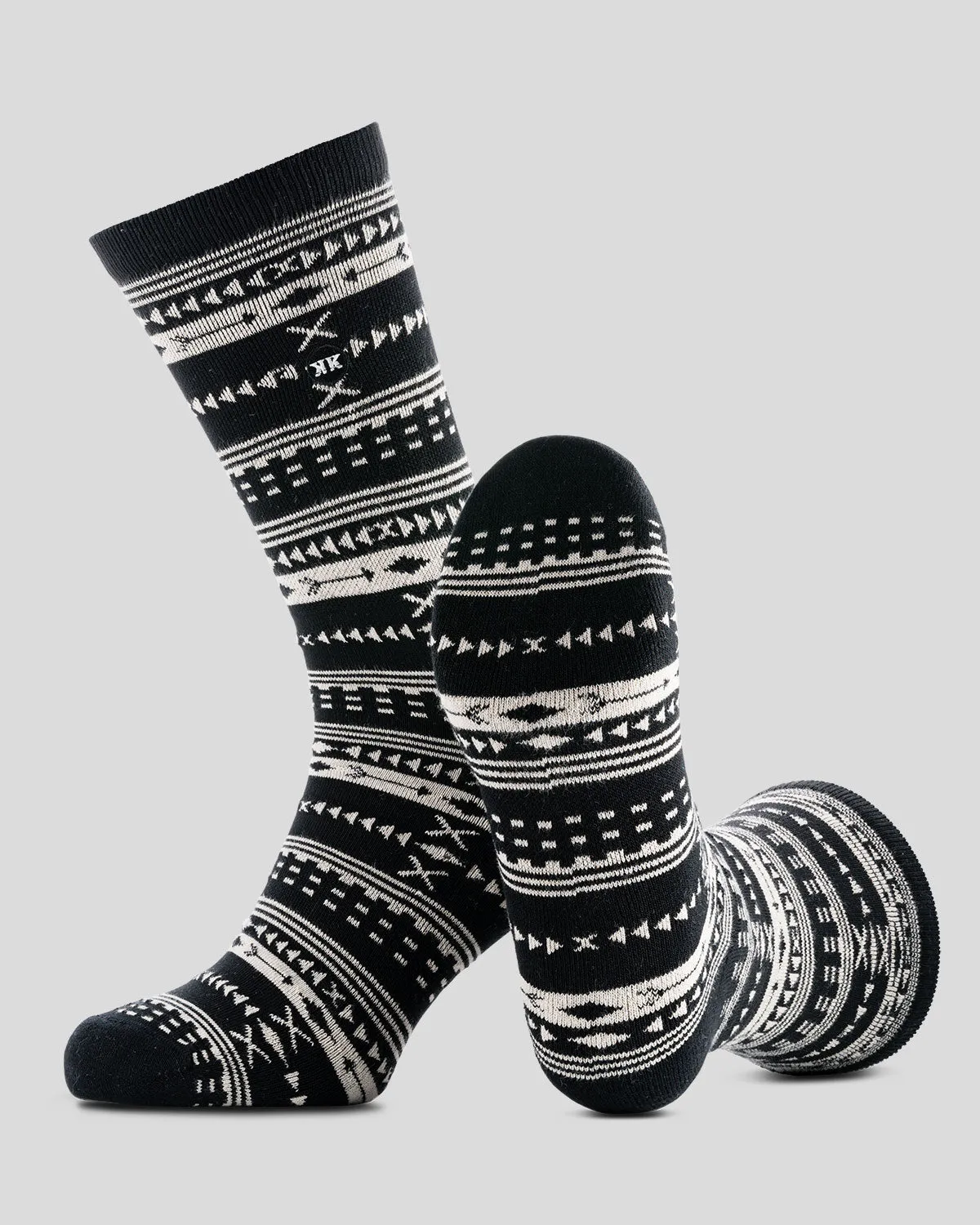 Rokker Boho Rokk sokker Black White okologisk