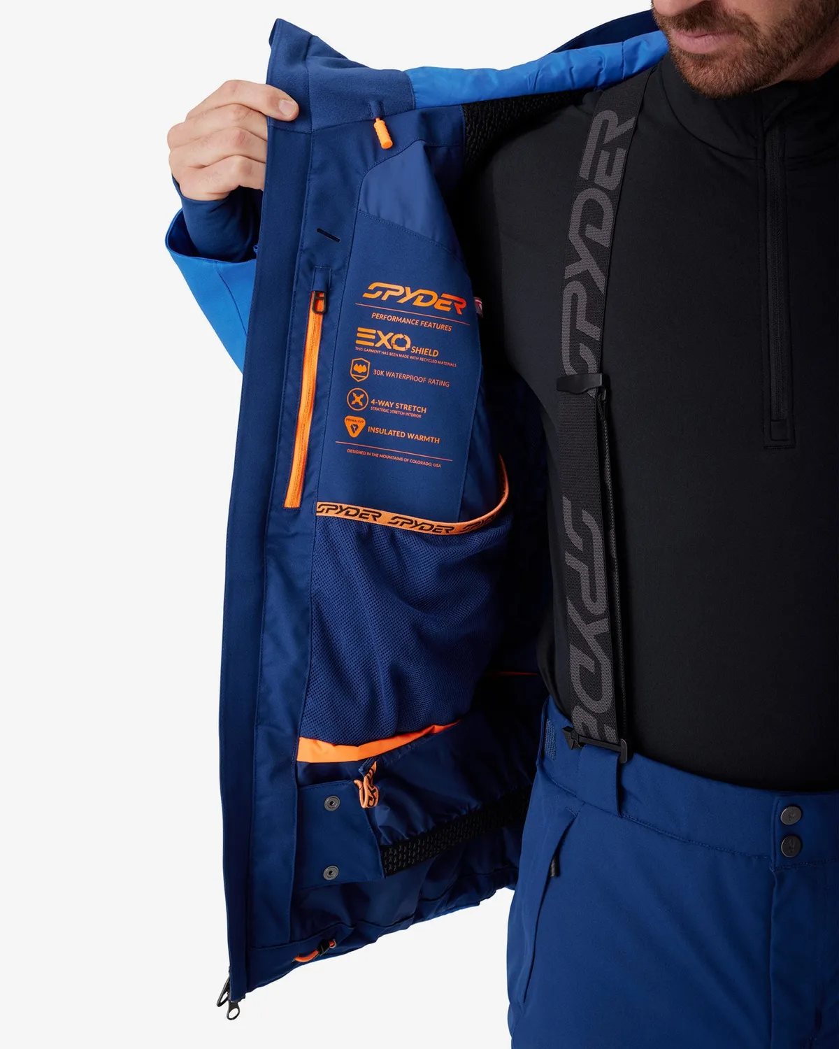 Spyder Davos skijakke Indigo vanntett 30K