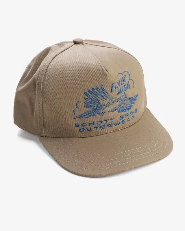 Schott NYC HDUCK caps khaki brodert and