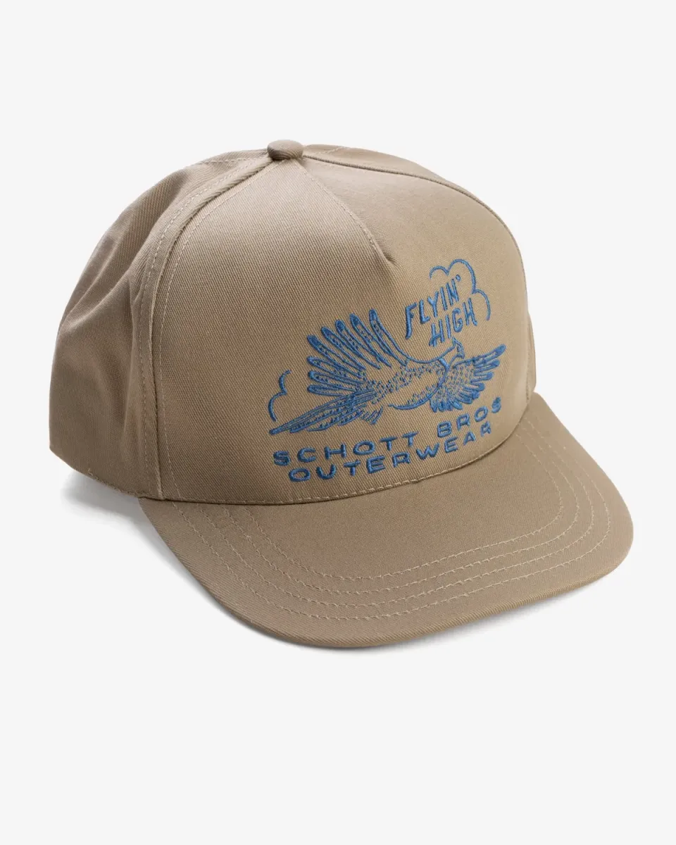 Schott NYC HDUCK caps khaki brodert and