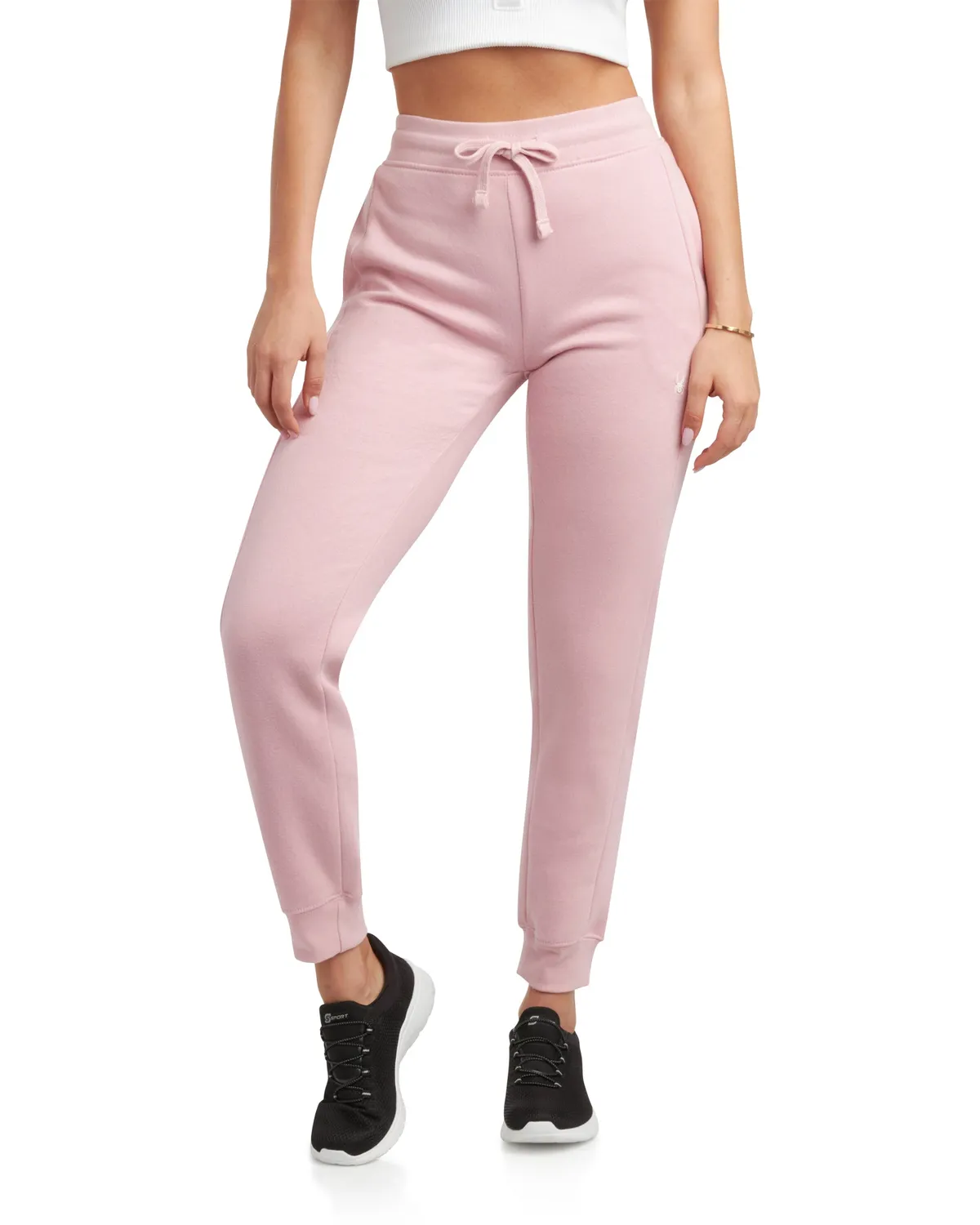 Spyder Cozy Fleece joggebukse perlehvit børstet
