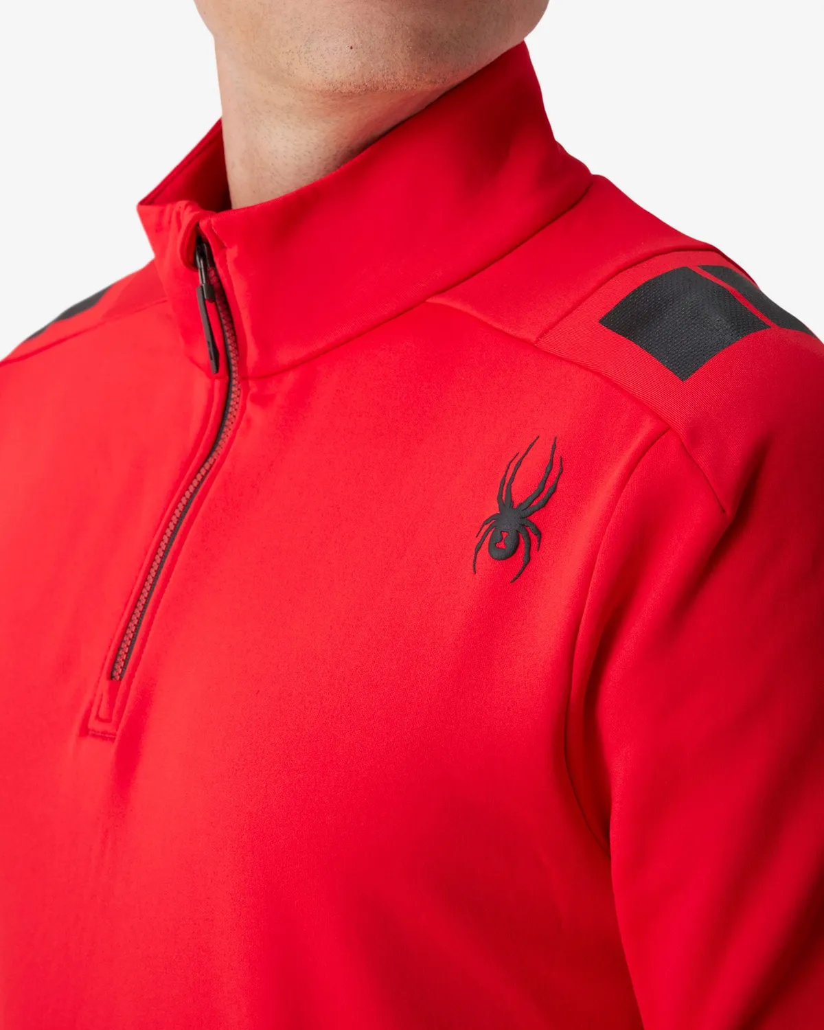 Spyder Speed Fleece herre Spyder Red – quarter zip