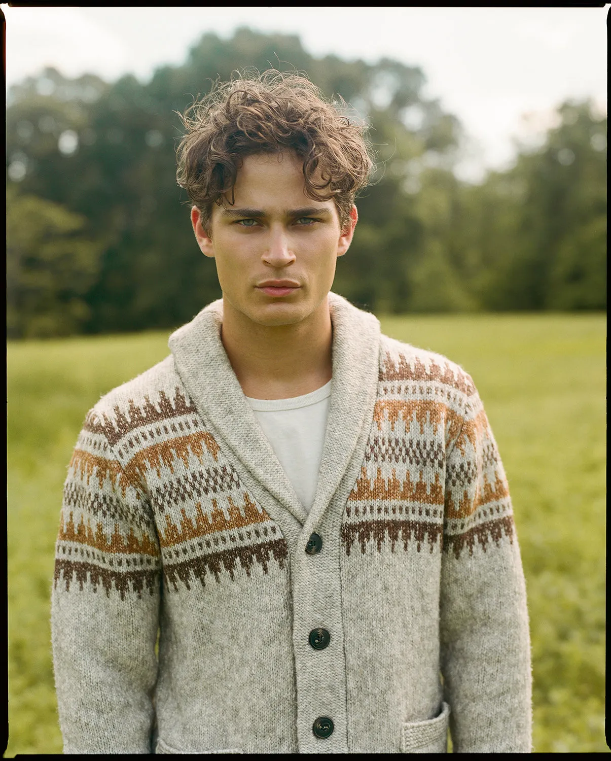 Schott NYC SW2137 cardigan limestone yakblend