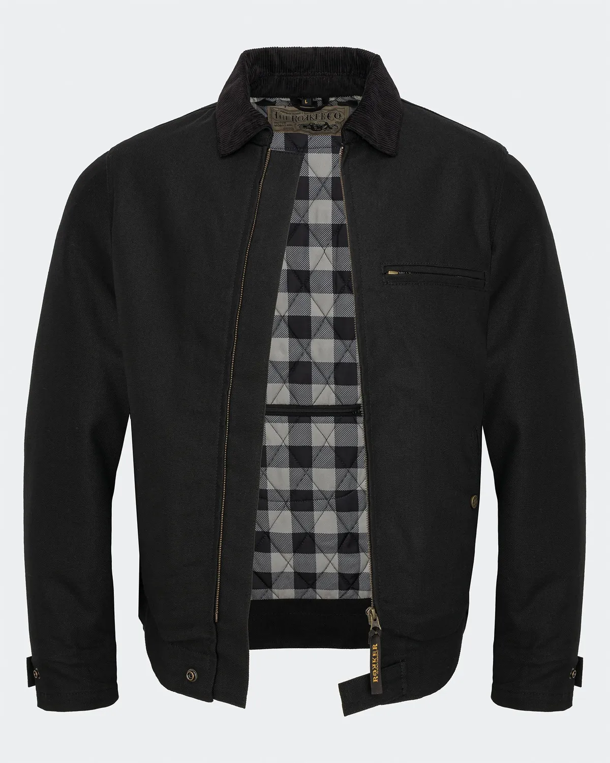 Rokker Canvas Jacket motorsykkeljakke AA sort herre