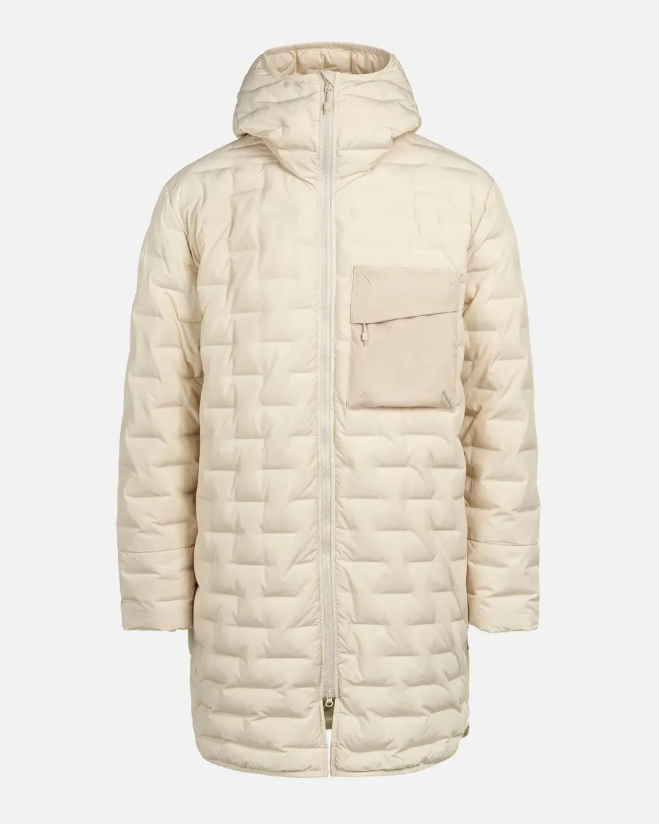 The Mountain Studio A-7 L dunparkas herre Almond Milk 700-fill