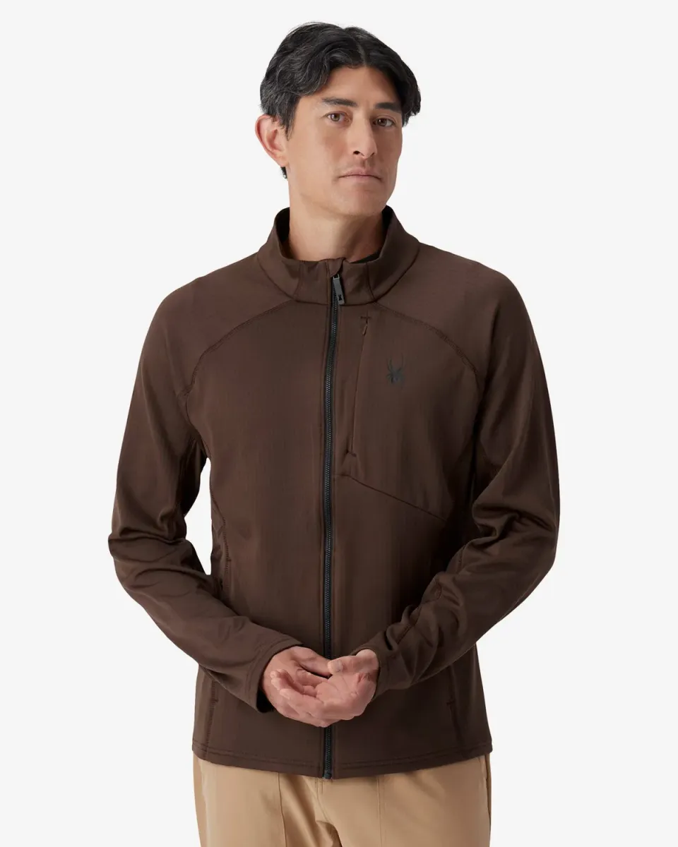 Spyder Gridweb fleecejakke herre Mocha stretch